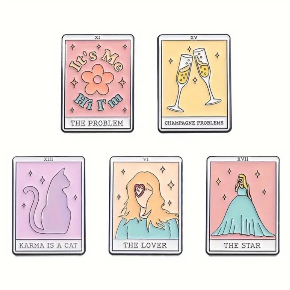SET OF 5 TAYLOR SWIFT TAROT CARD PINS - TAYLOR PIN